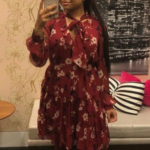 kate spade chiffon floral mini dress